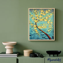 Laden Sie das Bild in den Galerie-Viewer, Malen nach Zahlen für Erwachsene | Baum mit goldenen Blumen | Figured'Art