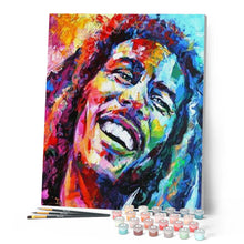 Laden Sie das Bild in den Galerie-Viewer, Malen nach Zahlen für Erwachsene | Bob Marley Aquarell | Figured'Art