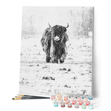 Laden Sie das Bild in den Galerie-Viewer, Malen nach Zahlen für Erwachsene | Yak im Schnee | Figured'Art