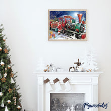 Laden Sie das Bild in den Galerie-Viewer, Malen nach Zahlen für Erwachsene | Der Zug des Weihnachtsmann | Figured'Art