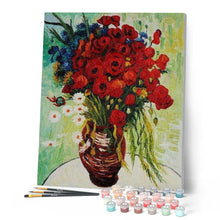 Laden Sie das Bild in den Galerie-Viewer, Malen nach Zahlen für Erwachsene | Gänseblümchen und Mohnblumen | Figured'Art