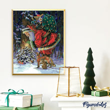 Laden Sie das Bild in den Galerie-Viewer, Malen nach Zahlen für Erwachsene | Weihnachtsmann mit Geschenken | Figured'Art