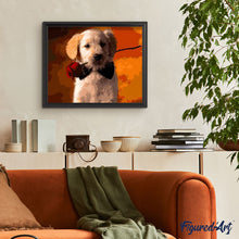 Laden Sie das Bild in den Galerie-Viewer, Malen nach Zahlen für Erwachsene | Hund mit Rose | Figured'Art