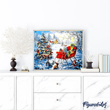Laden Sie das Bild in den Galerie-Viewer, Malen nach Zahlen für Erwachsene | Hirsche und Weihnachtsgeschenke | Figured'Art