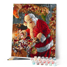 Laden Sie das Bild in den Galerie-Viewer, Malen nach Zahlen für Erwachsene | Lächelnder Weihnachtsmann | Figured'Art