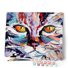 Laden Sie das Bild in den Galerie-Viewer, Malen nach Zahlen für Erwachsene | Katzenkopf gemalt | Figured'Art