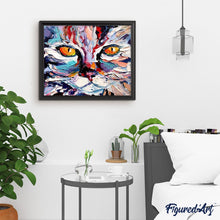 Laden Sie das Bild in den Galerie-Viewer, Malen nach Zahlen für Erwachsene | Katzenkopf gemalt | Figured'Art