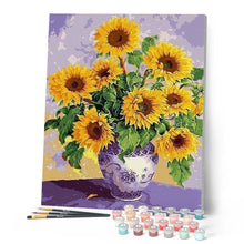 Laden Sie das Bild in den Galerie-Viewer, Malen nach Zahlen für Erwachsene | Sonnenblumen in einer schönen Vase | Figured'Art