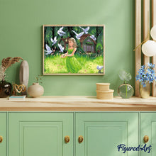 Laden Sie das Bild in den Galerie-Viewer, Malen nach Zahlen für Erwachsene | Kleines Mädchen mit Vogelfutter | Figured'Art