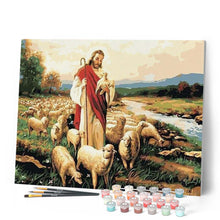 Laden Sie das Bild in den Galerie-Viewer, Malen nach Zahlen für Erwachsene | Jesus Christus und seine Herde | Figured'Art