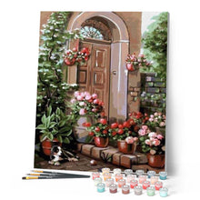 Laden Sie das Bild in den Galerie-Viewer, Malen nach Zahlen für Erwachsene | Veranda mit Blumen | Figured'Art