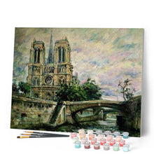 Laden Sie das Bild in den Galerie-Viewer, Malen nach Zahlen für Erwachsene | Blick auf Notre Dame und die Brücke | Figured'Art