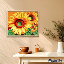 Laden Sie das Bild in den Galerie-Viewer, Malen nach Zahlen für Erwachsene | Große Sonnenblumen | Figured'Art