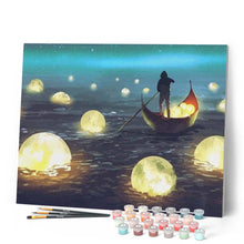 Laden Sie das Bild in den Galerie-Viewer, Malen nach Zahlen für Erwachsene | Lichter auf dem See | Figured'Art