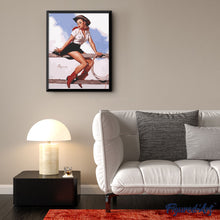 Laden Sie das Bild in den Galerie-Viewer, Vintage Pin-up mit Lasso