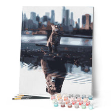 Laden Sie das Bild in den Galerie-Viewer, Katze und Löwe | Figured'Art