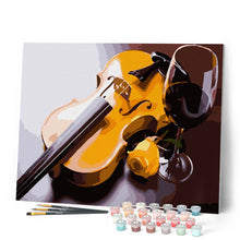 Laden Sie das Bild in den Galerie-Viewer, Violine und Weinglas