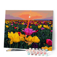 Laden Sie das Bild in den Galerie-Viewer, Sonnenuntergang und Blumenfelder