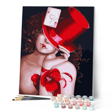 Laden Sie das Bild in den Galerie-Viewer, Roter Hut und sexy Frau | Figured'Art