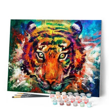 Laden Sie das Bild in den Galerie-Viewer, Malen nach Zahlen für Erwachsene | Tiger und Farben | Figured'Art