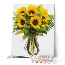 Laden Sie das Bild in den Galerie-Viewer, Malen nach Zahlen Erwachsene Gelbe Sonnenblume Figured'Art