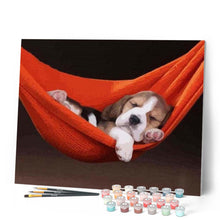 Laden Sie das Bild in den Galerie-Viewer, Malen nach Zahlen für Erwachsene | Ruhender Hund | Figured'Art