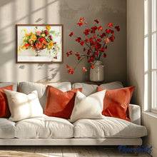 Laden Sie das Bild in den Galerie-Viewer, Malen nach Zahlen für Erwachsene | Orangefarbige Blumen | Figured'Art