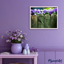 Laden Sie das Bild in den Galerie-Viewer, Malen nach Zahlen für Erwachsene | Zaun mit Blumen | Figured'Art
