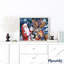 Laden Sie das Bild in den Galerie-Viewer, Malen nach Zahlen für Erwachsene | Treffen mit dem Weihnachtsmann | Figured'Art