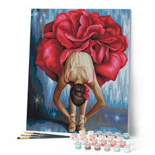 Laden Sie das Bild in den Galerie-Viewer, Malen nach Zahlen für Erwachsene | Ballerina mit Blumenrock | Figured'Art