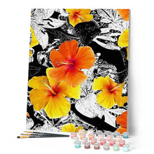 Laden Sie das Bild in den Galerie-Viewer, Malen nach Zahlen für Erwachsene | Gelbe Hibiscus Blume | Figured'Art