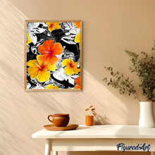 Laden Sie das Bild in den Galerie-Viewer, Malen nach Zahlen für Erwachsene | Gelbe Hibiscus Blume | Figured'Art