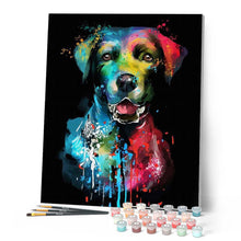 Laden Sie das Bild in den Galerie-Viewer, Malen nach Zahlen für Erwachsene | Hund abstrakt | Figured'Art
