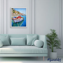 Laden Sie das Bild in den Galerie-Viewer, Malen nach Zahlen für Erwachsene | Schiff vor Anker im Hafen | Figured'Art