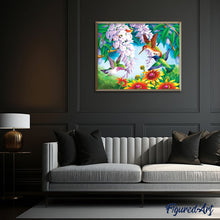 Laden Sie das Bild in den Galerie-Viewer, Malen nach Zahlen für Erwachsene | Vögel und Blumen | Figured'Art