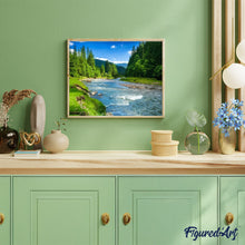 Laden Sie das Bild in den Galerie-Viewer, Malen nach Zahlen für Erwachsene | Fluss im Wald | Figured'Art