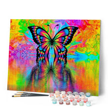 Laden Sie das Bild in den Galerie-Viewer, Malen nach Zahlen für Erwachsene | Reflexion Schmetterling | Figured'Art