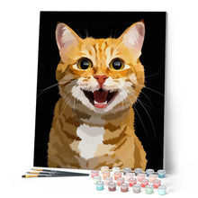 Laden Sie das Bild in den Galerie-Viewer, Malen nach Zahlen für Erwachsene | Lächelnde Katze | Figured'Art