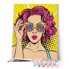 Laden Sie das Bild in den Galerie-Viewer, Malen nach Zahlen für Erwachsene | Frau Pop Art | Figured'Art