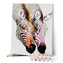 Laden Sie das Bild in den Galerie-Viewer, Malen nach Zahlen für Erwachsene | Die Zebras | Figured'Art