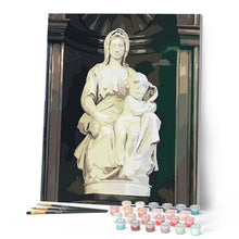 Laden Sie das Bild in den Galerie-Viewer, Malen nach Zahlen für Erwachsene | Statue von Frau und Kind | Figured'Art