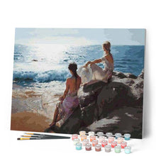 Laden Sie das Bild in den Galerie-Viewer, Malen nach Zahlen für Erwachsene | Mädchen auf dem Strand | Figured'Art