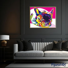 Laden Sie das Bild in den Galerie-Viewer, Malen nach Zahlen für Erwachsene | Mops Pop Art | Figured'Art