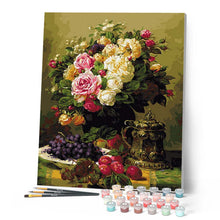 Laden Sie das Bild in den Galerie-Viewer, Malen nach Zahlen für Erwachsene | Portrait von Blumen | Figured'Art