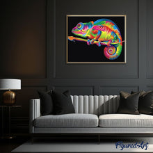 Laden Sie das Bild in den Galerie-Viewer, Malen nach Zahlen für Erwachsene | Chamäleon Pop Art | Figured'Art