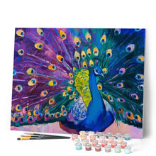 Laden Sie das Bild in den Galerie-Viewer, Malen nach Zahlen für Erwachsene | Großer Pfau | Figured'Art