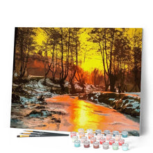 Laden Sie das Bild in den Galerie-Viewer, Malen nach Zahlen für Erwachsene | Flüsse im Winter | Figured'Art