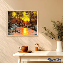 Laden Sie das Bild in den Galerie-Viewer, Malen nach Zahlen für Erwachsene | Flüsse im Winter | Figured'Art