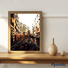 Laden Sie das Bild in den Galerie-Viewer, Malen nach Zahlen für Erwachsene | Blick von der Gondel in Venedig | Figured'Art