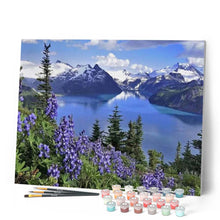 Laden Sie das Bild in den Galerie-Viewer, Malen nach Zahlen für Erwachsene | Blumen und Berge | Figured'Art